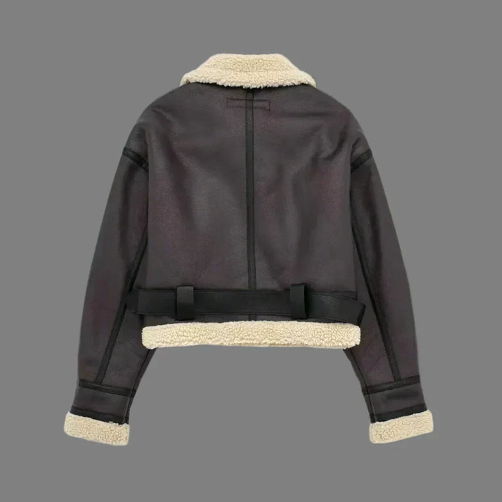Clara | Shearling Belted Jacket