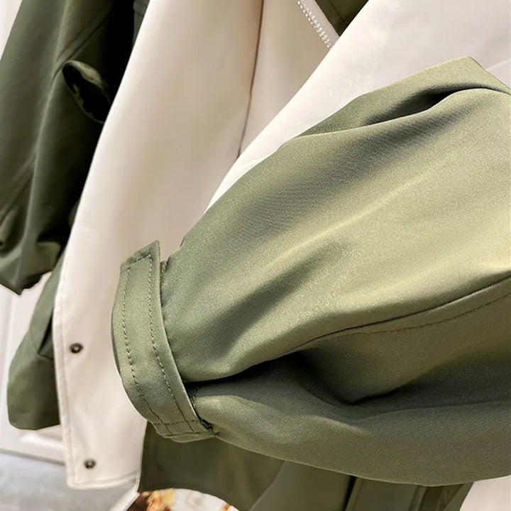 Nathalie | Two-Tone Hooded Jacket