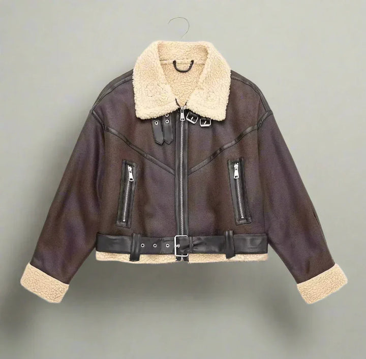Clara | Shearling Belted Jacket