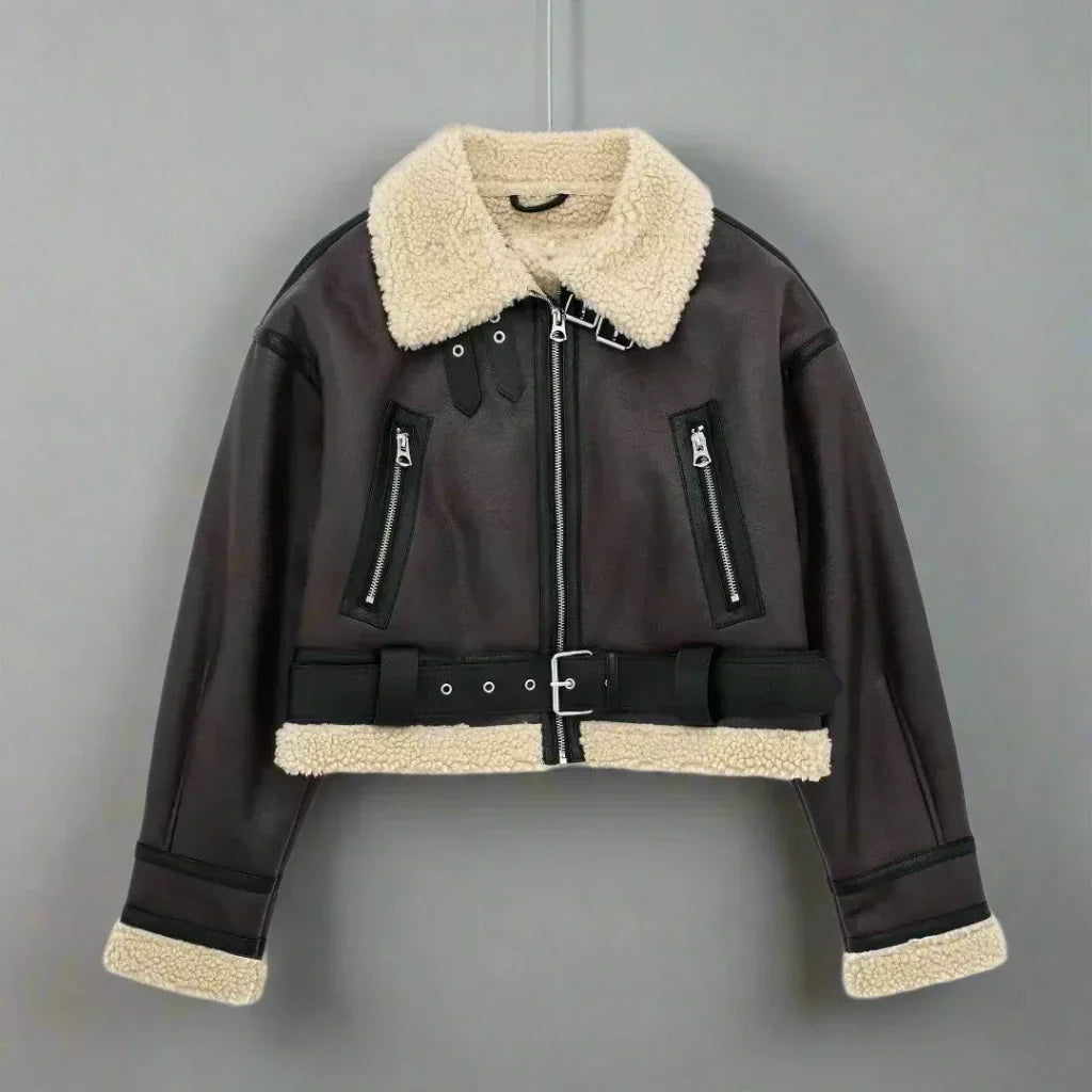 Clara | Shearling Belted Jacket