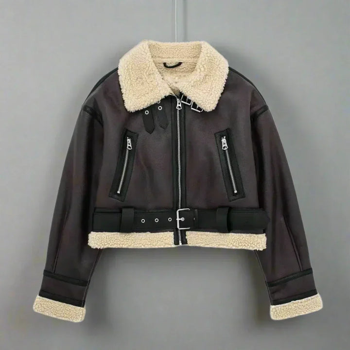 Clara | Shearling Belted Jacket
