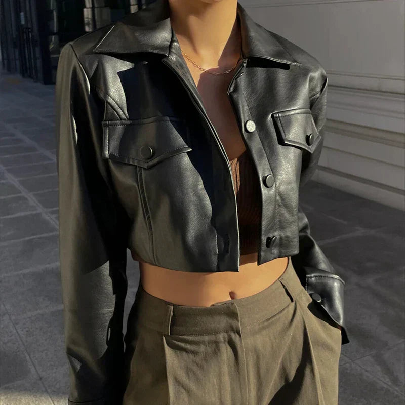 Monroe | Cropped Button Jacket