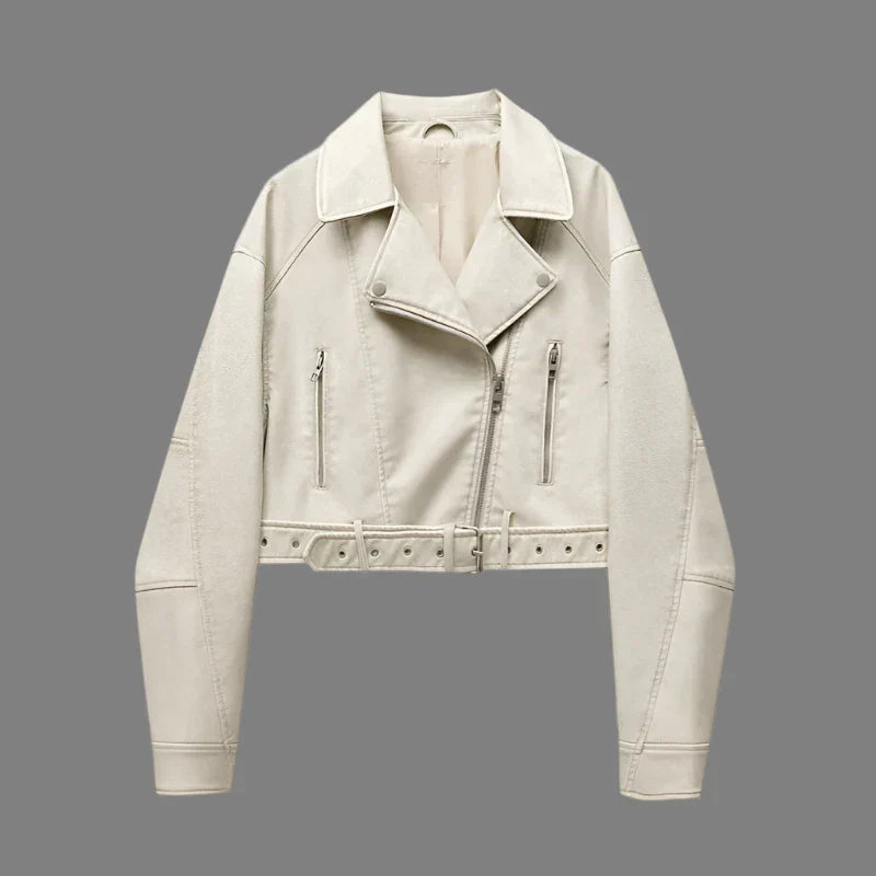 Daphne | Cropped Biker Jacket