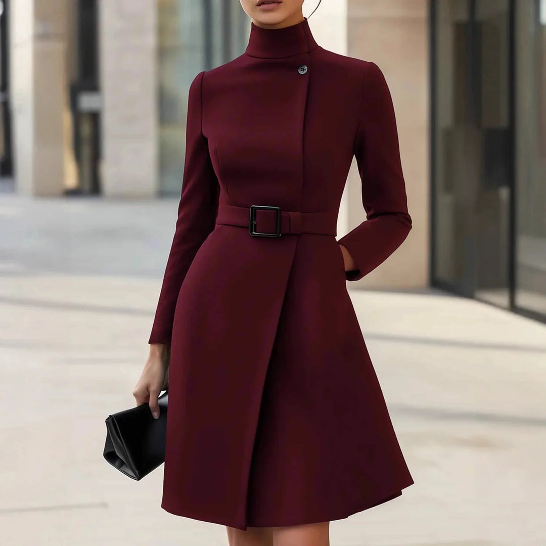 Karina | Belted Long Sleeve Mini Dress