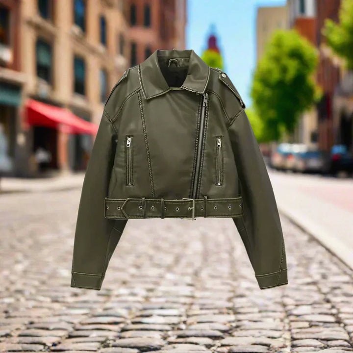 Daphne | Cropped Biker Jacket