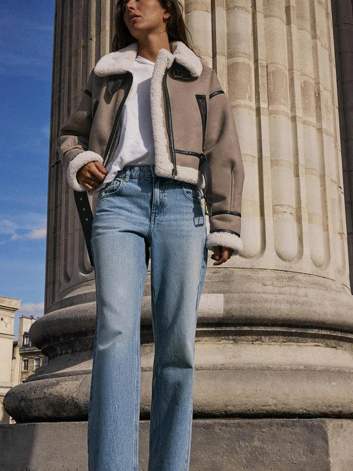 Vivian | Cropped Shearling Jacket