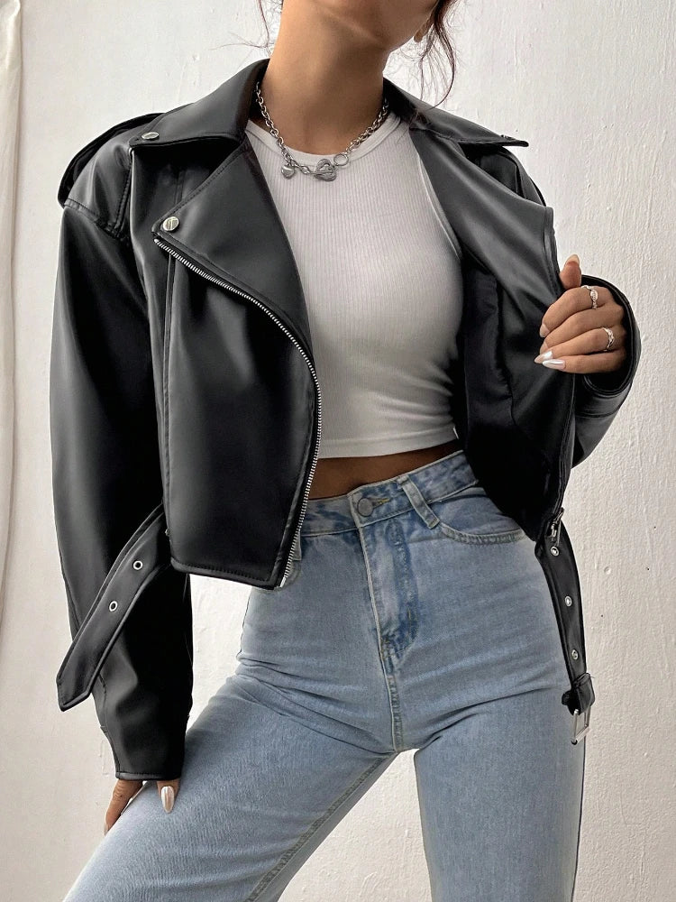 Aria | Oversized Biker Jacket