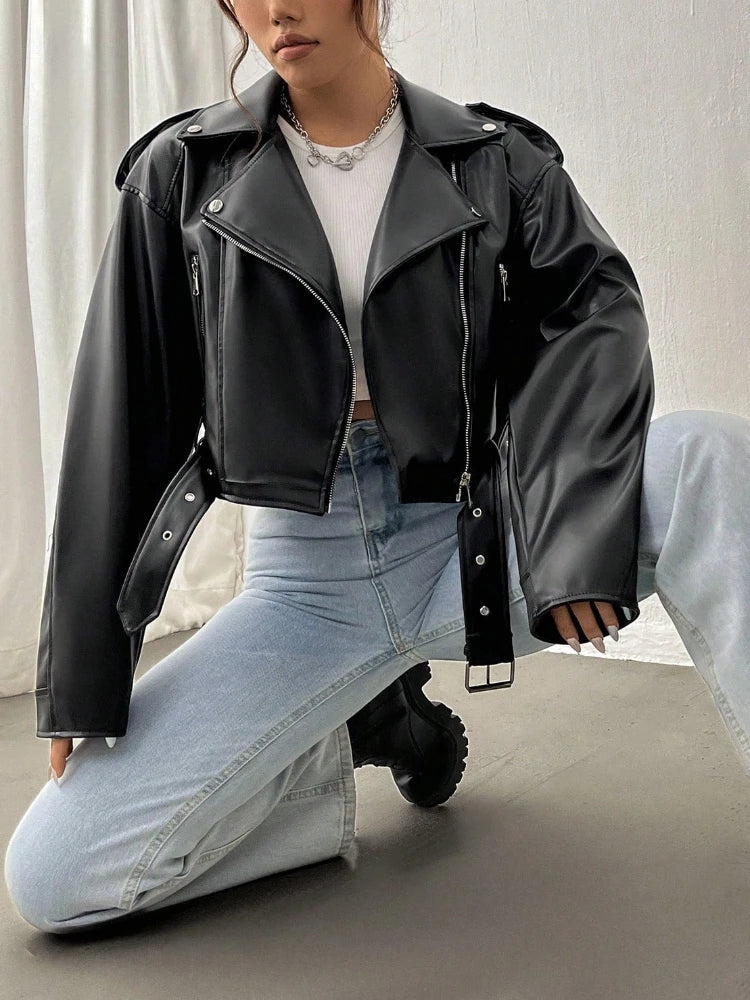 Aria | Oversized Biker Jacket