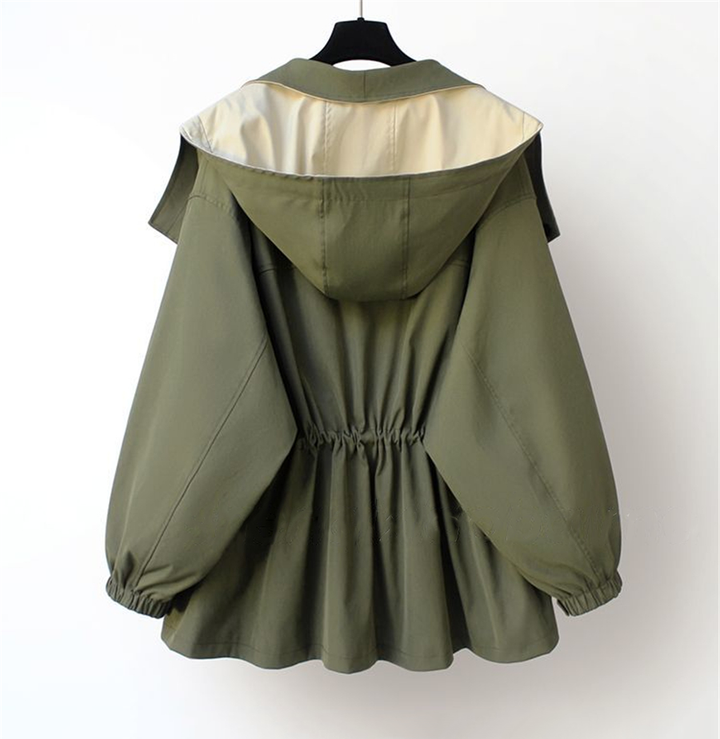 Nathalie | Two-Tone Hooded Jacket