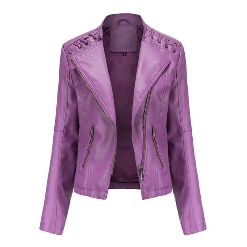 Madison | Lace-Up Detail Moto Jacket