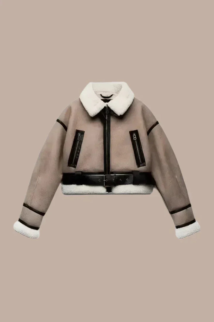 Vivian | Cropped Shearling Jacket