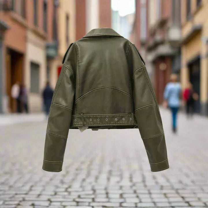 Daphne | Cropped Biker Jacket