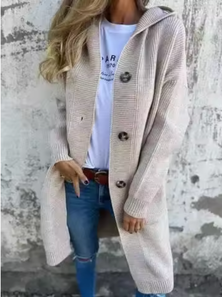 Chelsea | Hooded Button Cardigan