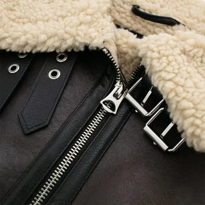 Clara | Shearling Belted Jacket