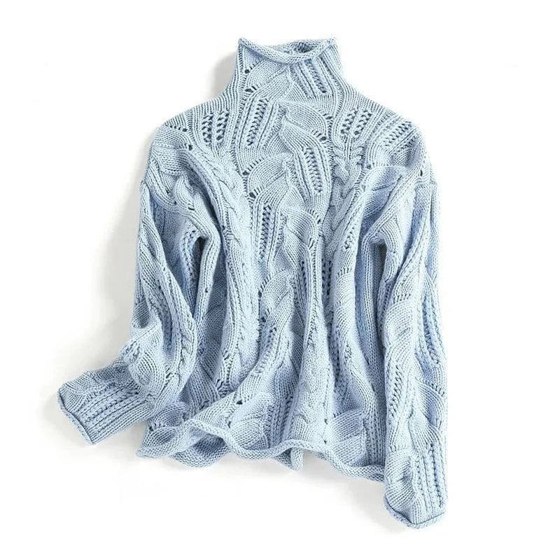 Lisa | Textured Knit Turtleneck Jumper