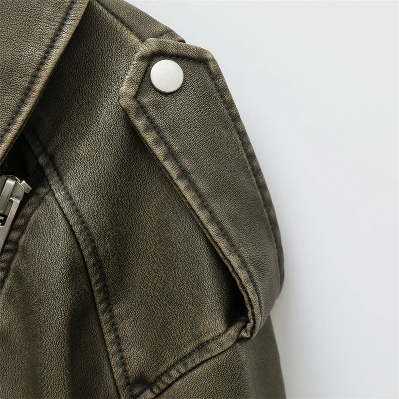 Daphne | Cropped Biker Jacket