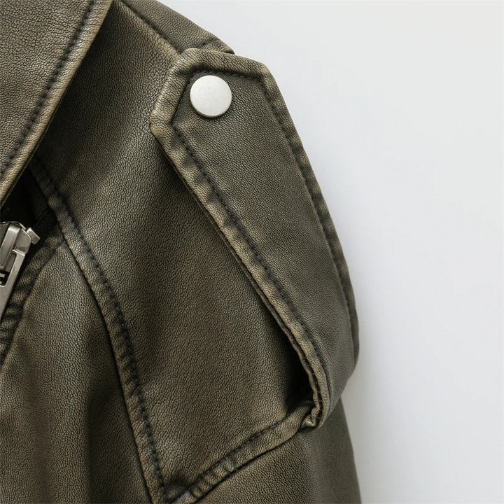Daphne | Cropped Biker Jacket
