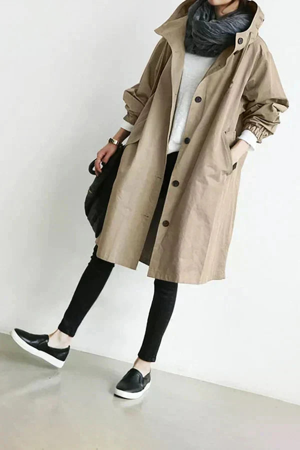 Melissa | Hooded Button-Up Coat