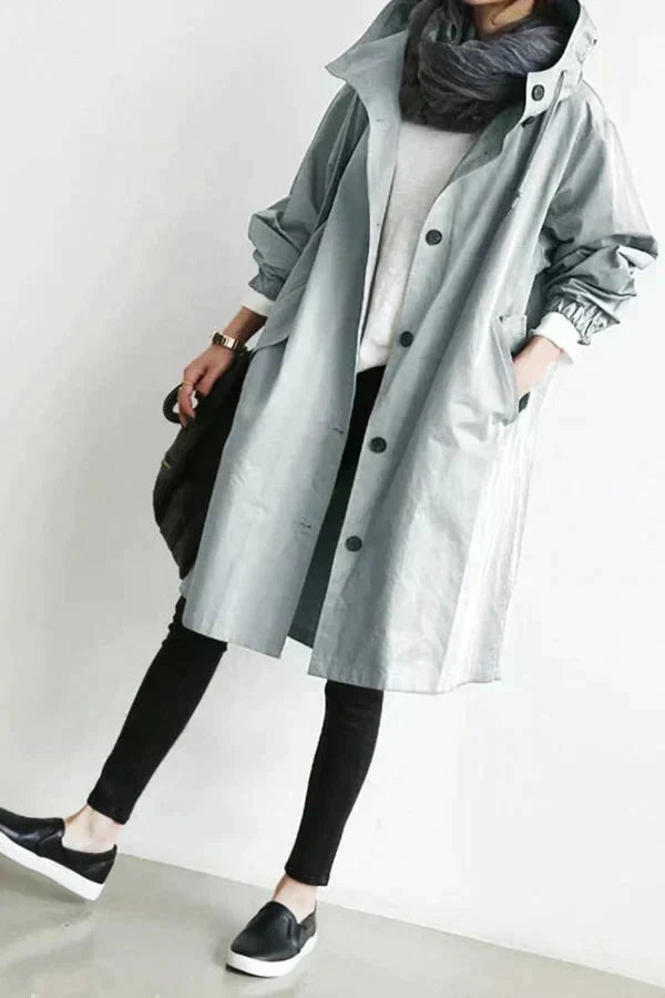 Melissa | Hooded Button-Up Coat