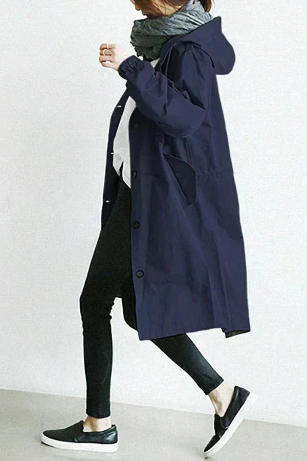Melissa | Hooded Button-Up Coat