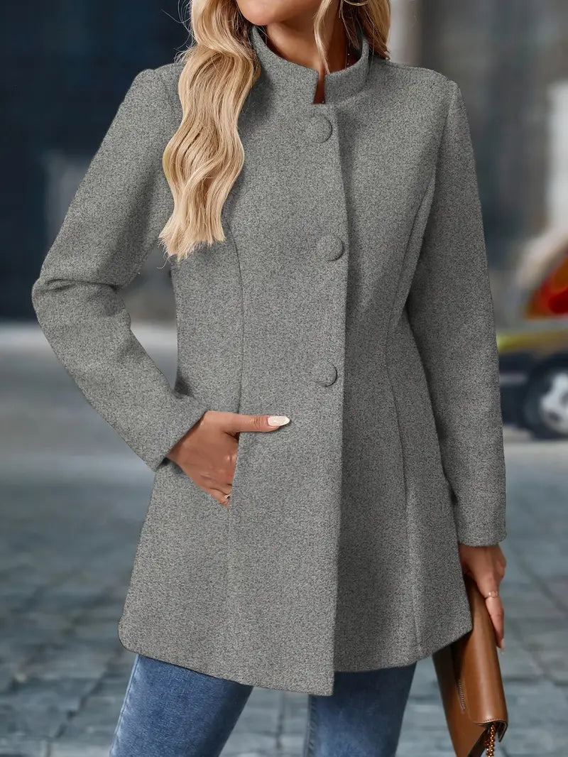 Clara | Timeless Button Detail Coat