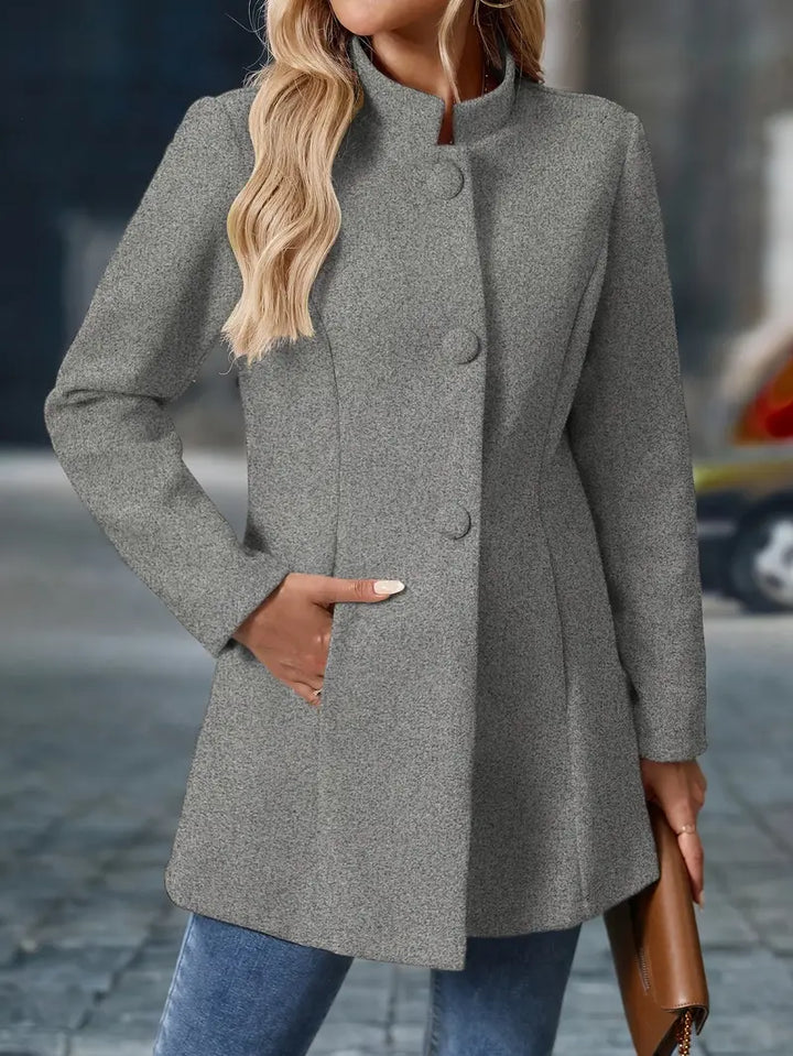 Clara | Timeless Button Detail Coat
