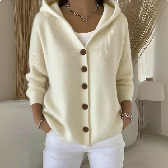 Hannah | Button-Up Hooded Cardigan