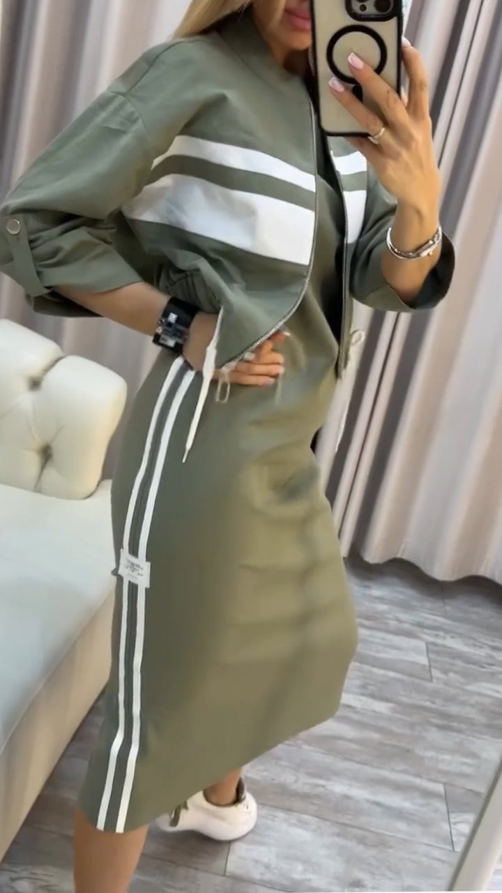 Davina | Sporty Chic Jacket Dress Set