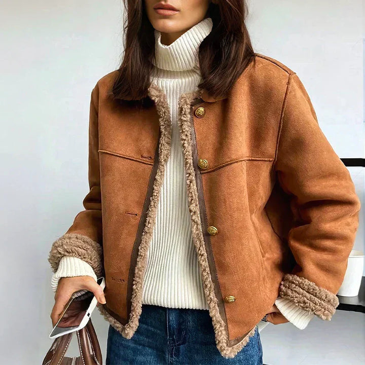 Aubrey | Cozy Shearling Button Jacket