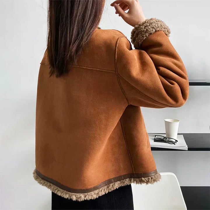 Aubrey | Cozy Shearling Button Jacket