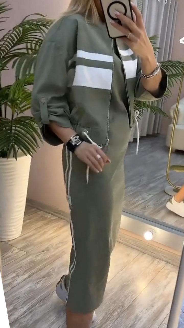 Davina | Sporty Chic Jacket Dress Set