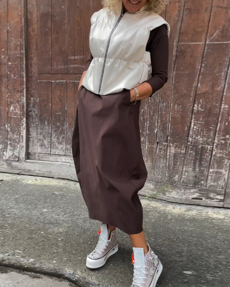 Danica | Elegant 3/4 Sleeves Midi Dress