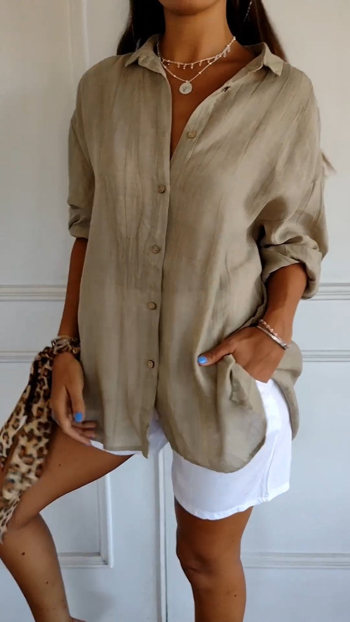 Gabriela | Button-Up Longline Shirt