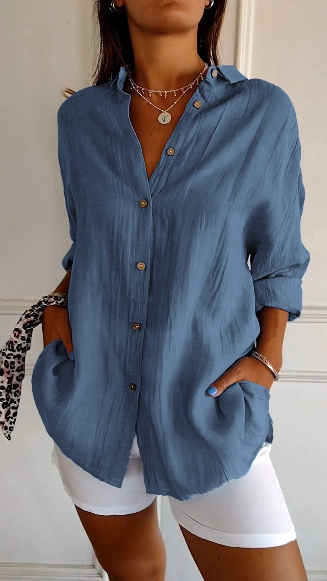 Gabriela | Button-Up Longline Shirt