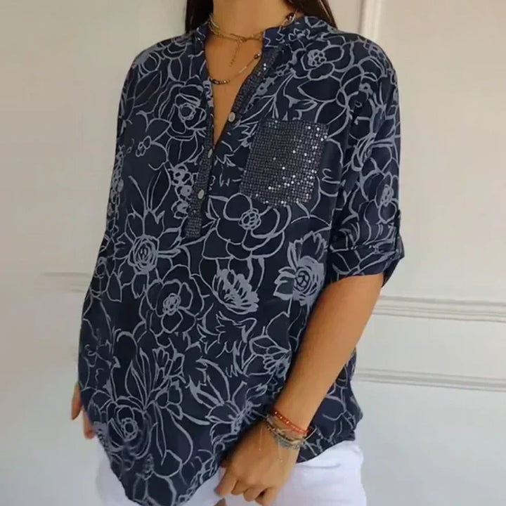 Isabella | Floral Button Blouse