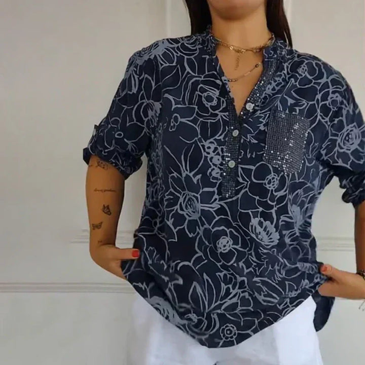Isabella | Floral Button Blouse